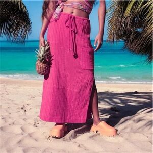 Free People In The Spotlight Skirt in Fuchsia